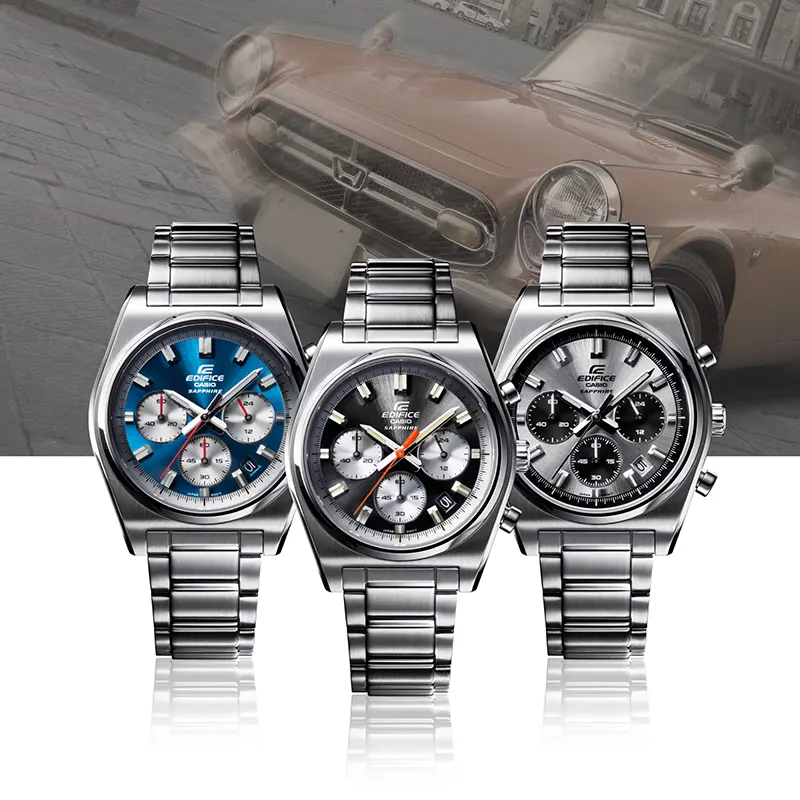 Casio Edifice Chronograph Silver Dial Men's Watch- EFB-730D-7AV